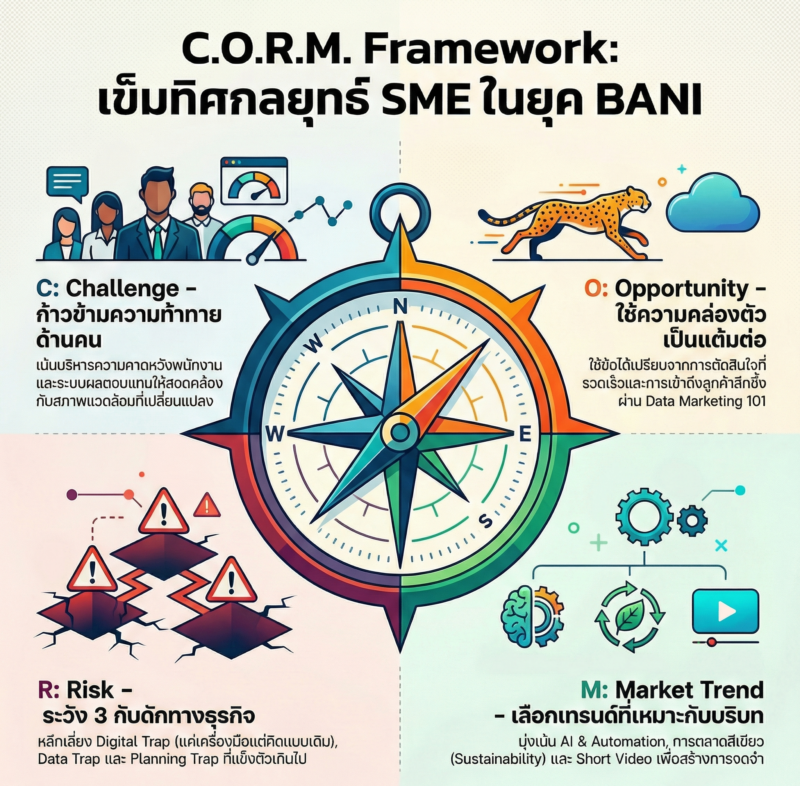 “C.O.R.M. Framework : เข็มทิศผู้ประกอบการ SMEs ในยุค BANI”